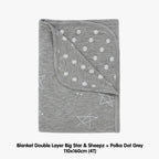 Double Layer Blanket Grey 4T 110X160CM Baa Baa Sheepz / Selimut Anak Baa Baa Sheepz