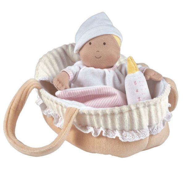 Bonikka Carry Cot - With Baby Grace, with Bottle & Blanket