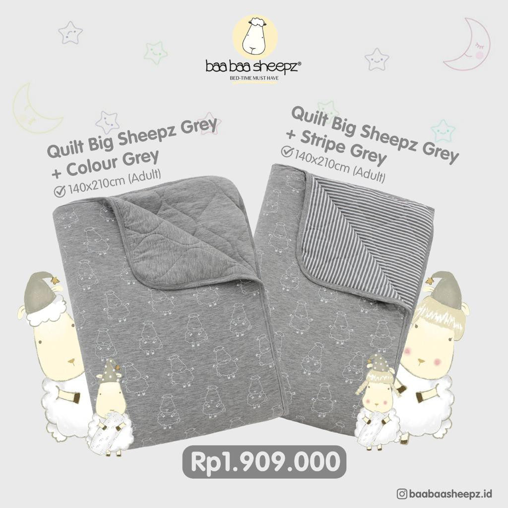 QUILT Big Sheepz Grey Baabaasheepzy / Selimut Tebal Baabaasheepz