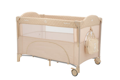 Kikkaboo Baby cot 2 levels Milky Way Grey / Beige / Mint / Pink 2023