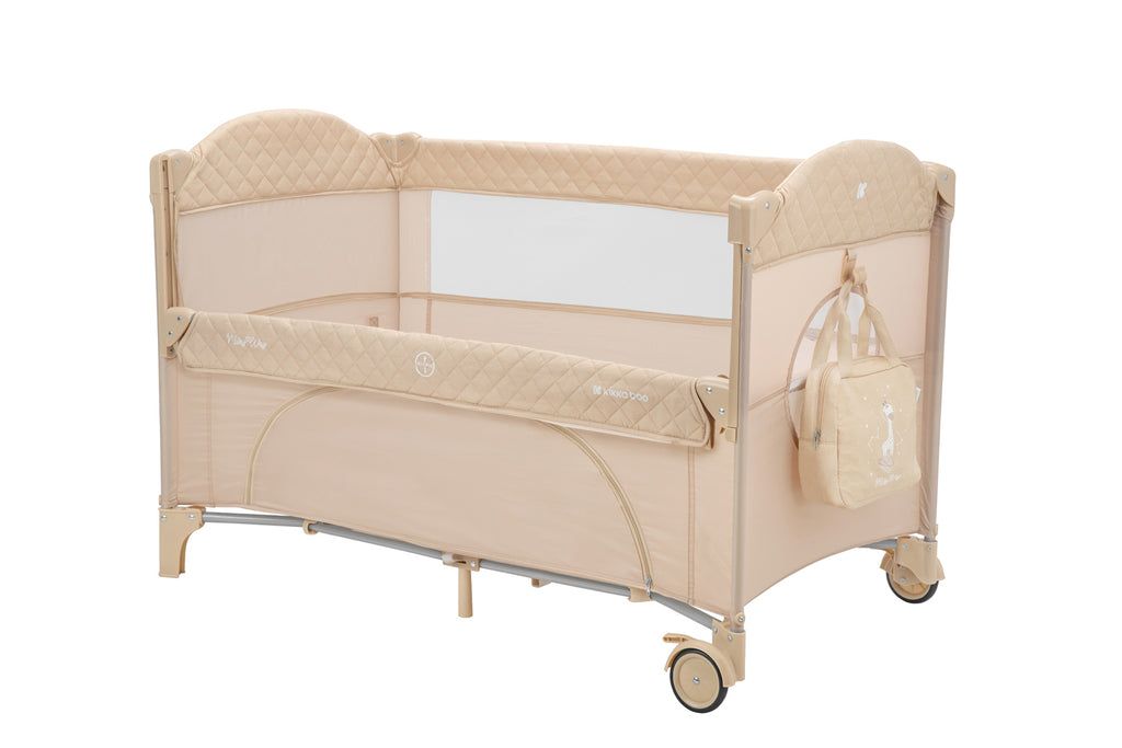 Kikkaboo Baby cot 2 levels Milky Way Grey / Beige / Mint / Pink 2023