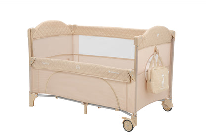 Kikkaboo Baby cot 2 levels Milky Way Grey / Beige / Mint / Pink 2023