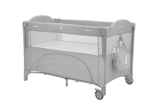 Kikkaboo Baby cot 2 levels Milky Way Grey / Beige / Mint / Pink 2023