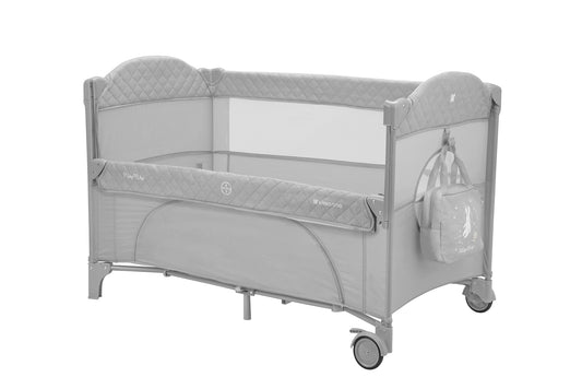 Kikkaboo Baby cot 2 levels Milky Way Grey / Beige / Mint / Pink 2023