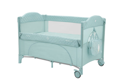 Kikkaboo Baby cot 2 levels Milky Way Grey / Beige / Mint / Pink 2023