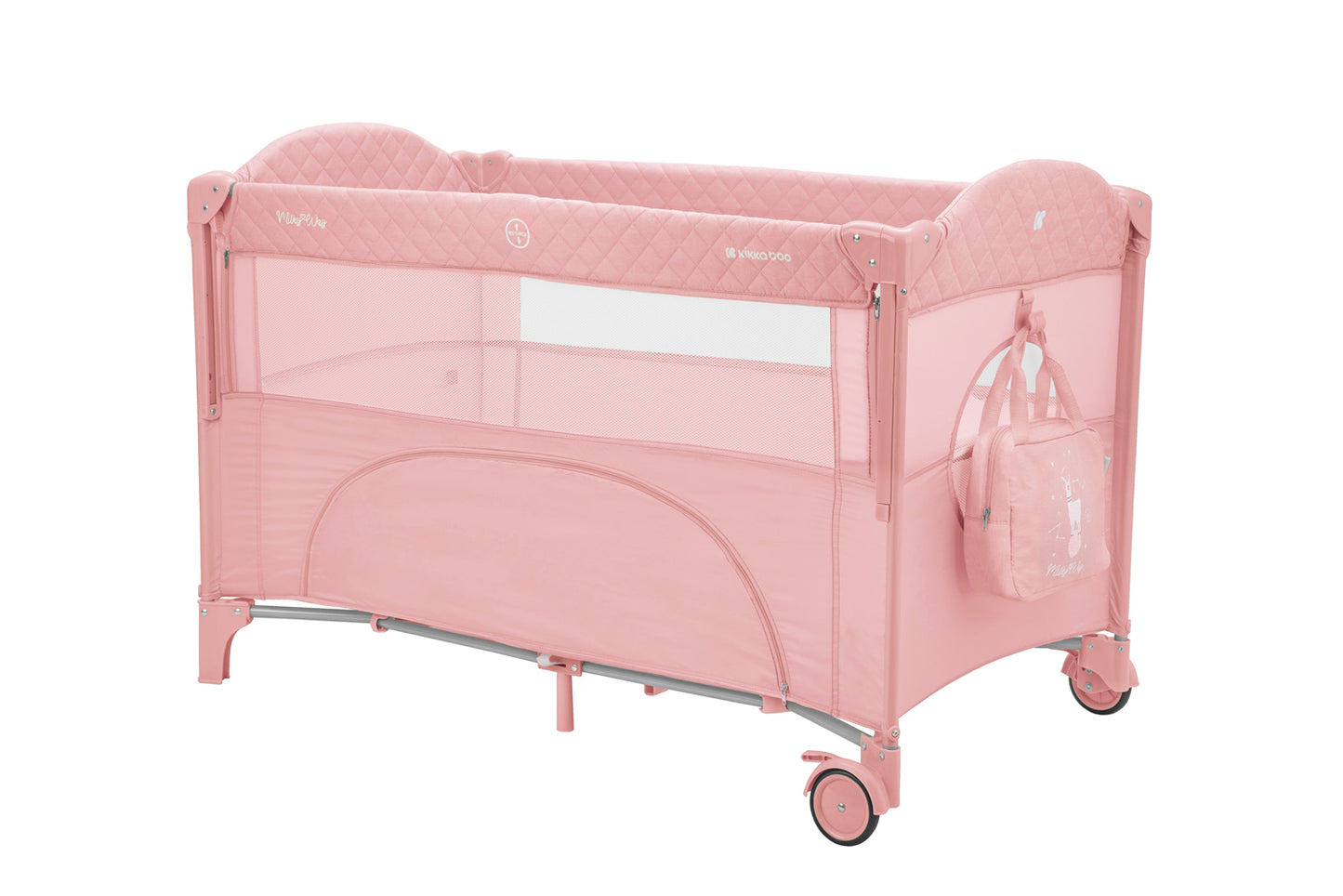 Kikkaboo Baby cot 2 levels Milky Way Grey / Beige / Mint / Pink 2023