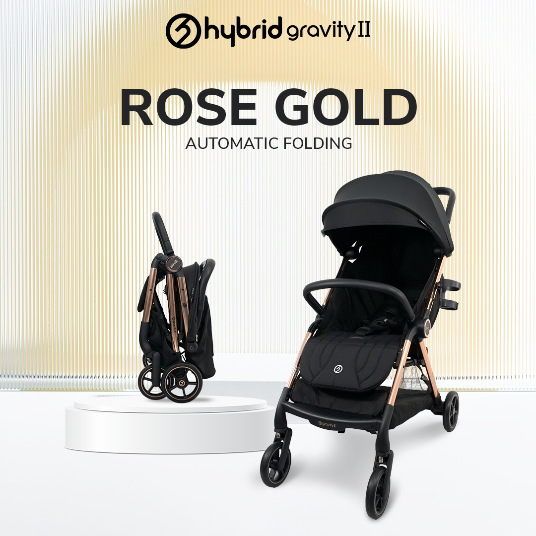 Hybrid Premium Gravity II Rose Gold Chassic (Free Bag Stroller + Cup Holder)