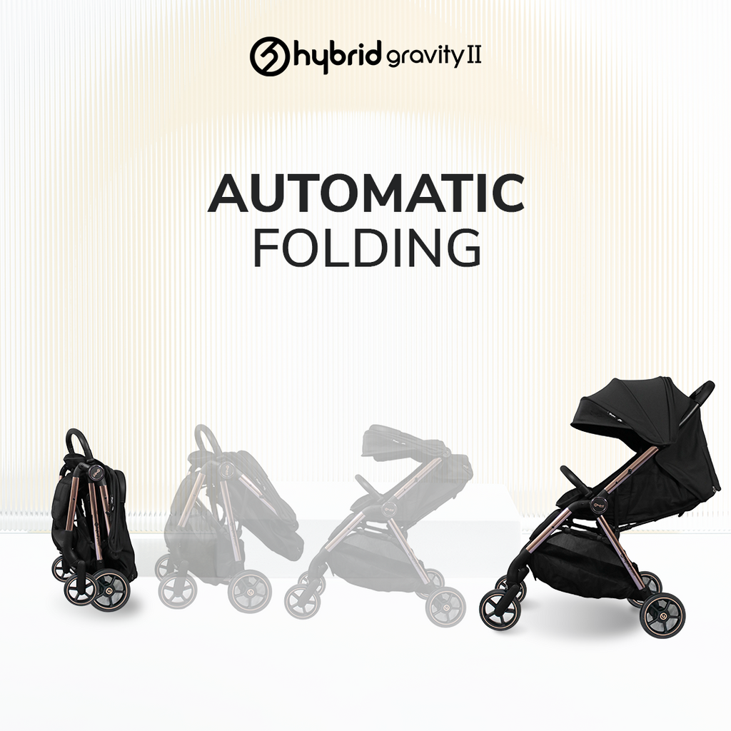 Hybrid Premium Gravity II Rose Gold Chassic (Free Bag Stroller + Cup Holder)