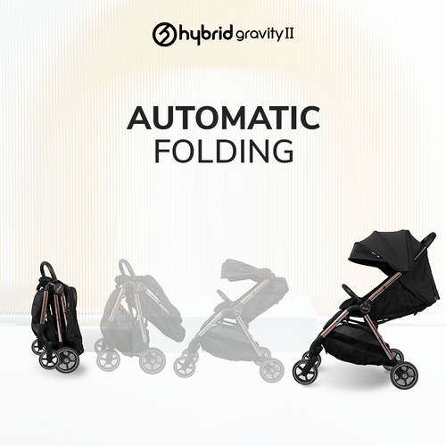 Hybrid Premium Gravity II Rose Gold Chassic (Free Bag Stroller + Cup Holder)