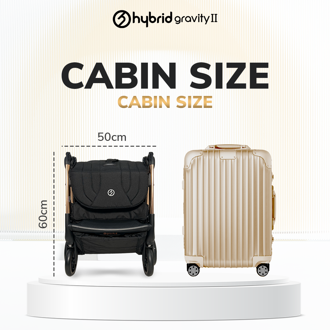 Hybrid Premium Gravity II Rose Gold Chassic (Free Bag Stroller + Cup Holder)