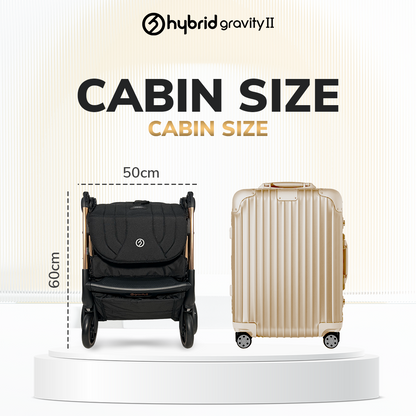 Hybrid Premium Gravity II Rose Gold Chassic (Free Bag Stroller + Cup Holder)