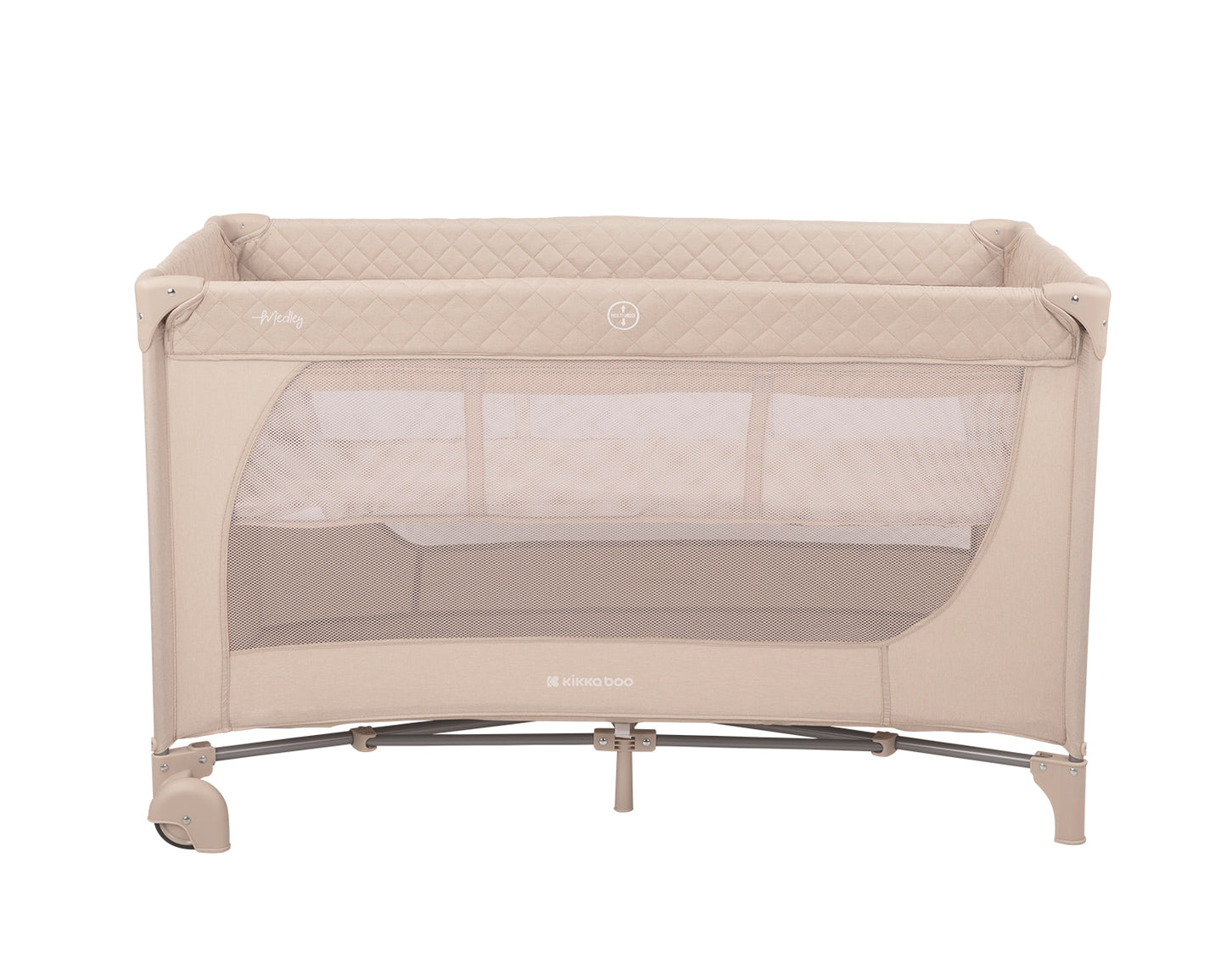 Kikkaboo Baby cot 2 levels Medley Plus Grey / Beige