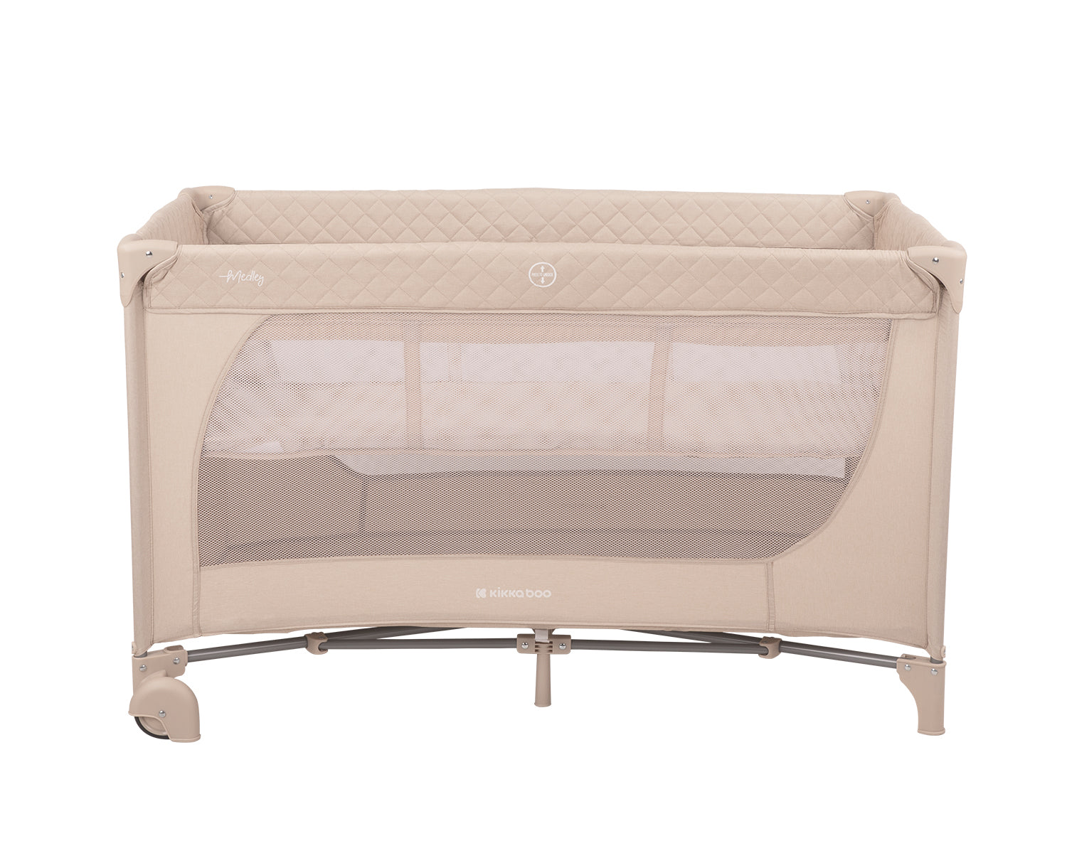 Kikkaboo Baby cot 2 levels Medley Plus Grey / Beige