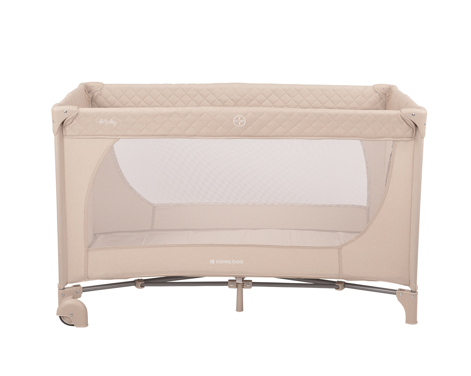 Kikkaboo Baby cot 2 levels Medley Plus Grey / Beige