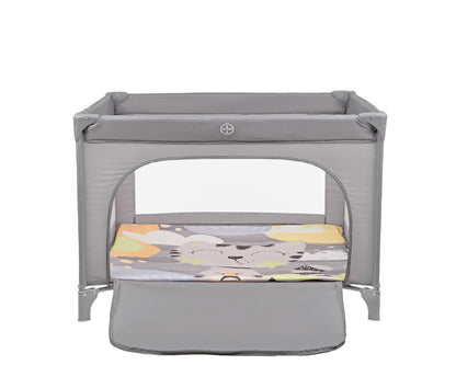 Kikkaboo Baby Cot Playpen Enjoy Beige Bear / Grey Cat / Mint Dino 2023