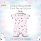 BBS Romper Short Sleeve Sweet Dreams Baa Baa Pink Blue