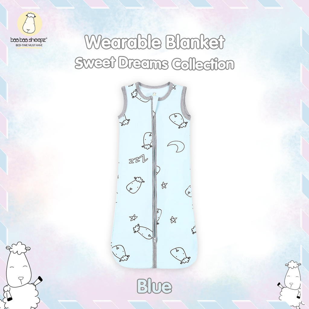 BBS Wearable Blanket Zip Sweet Dreams Baa Baa Pink Blue