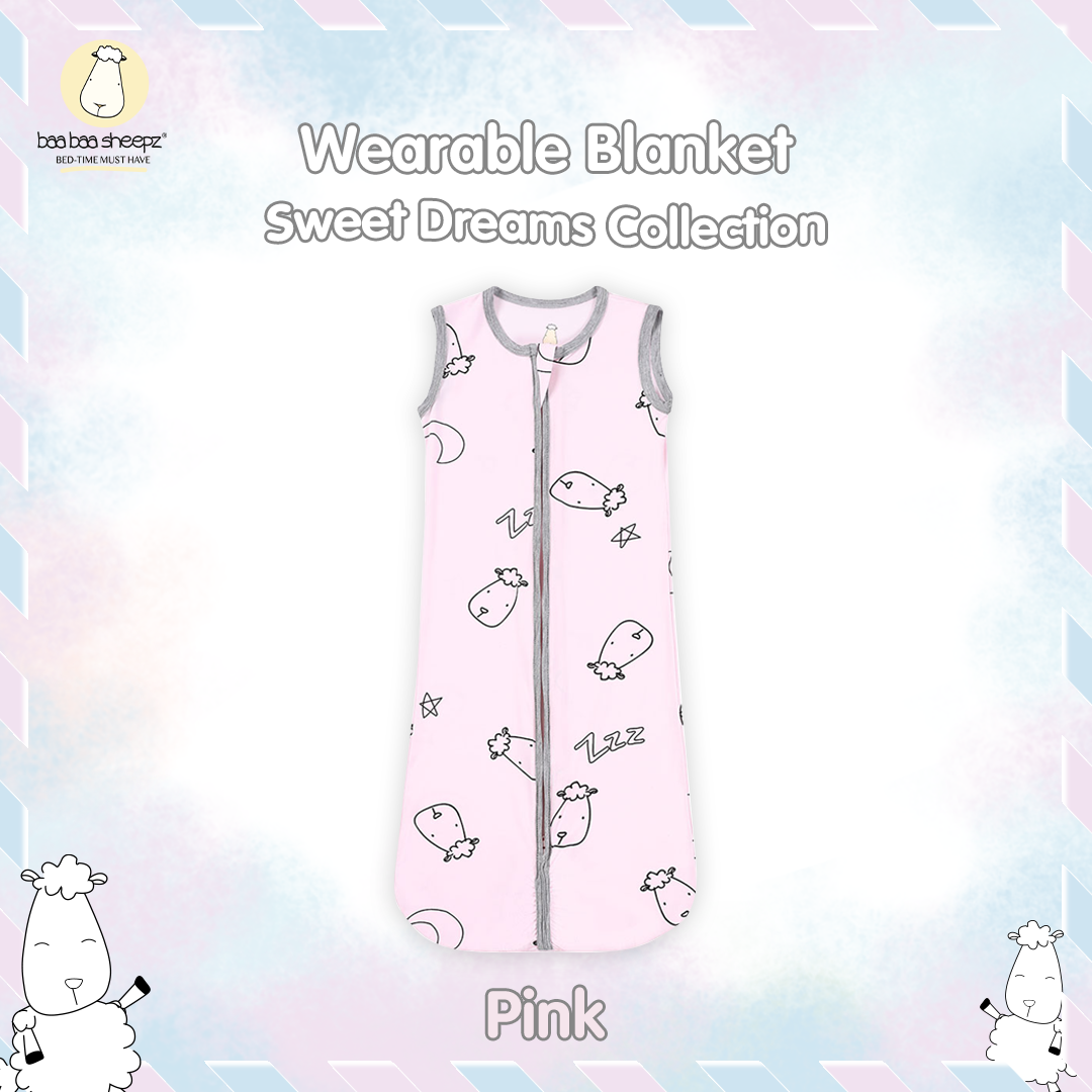 BBS Wearable Blanket Zip Sweet Dreams Baa Baa Pink Blue
