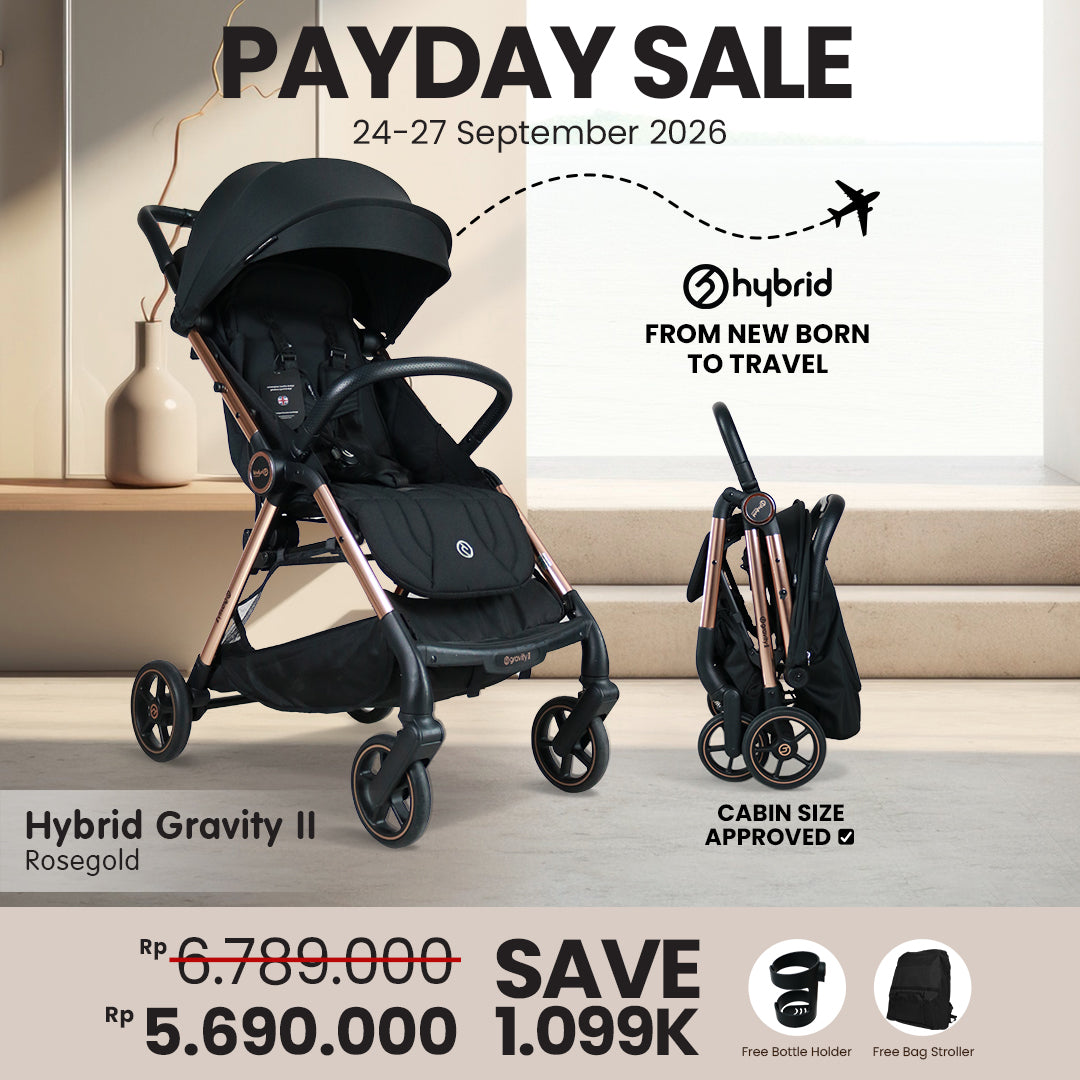Hybrid Premium Gravity II Rose Gold Chassic (Free Bag Stroller + Cup Holder)