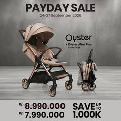 Oyster Stroller Mini Plus Butter Beige Champagne Chassis