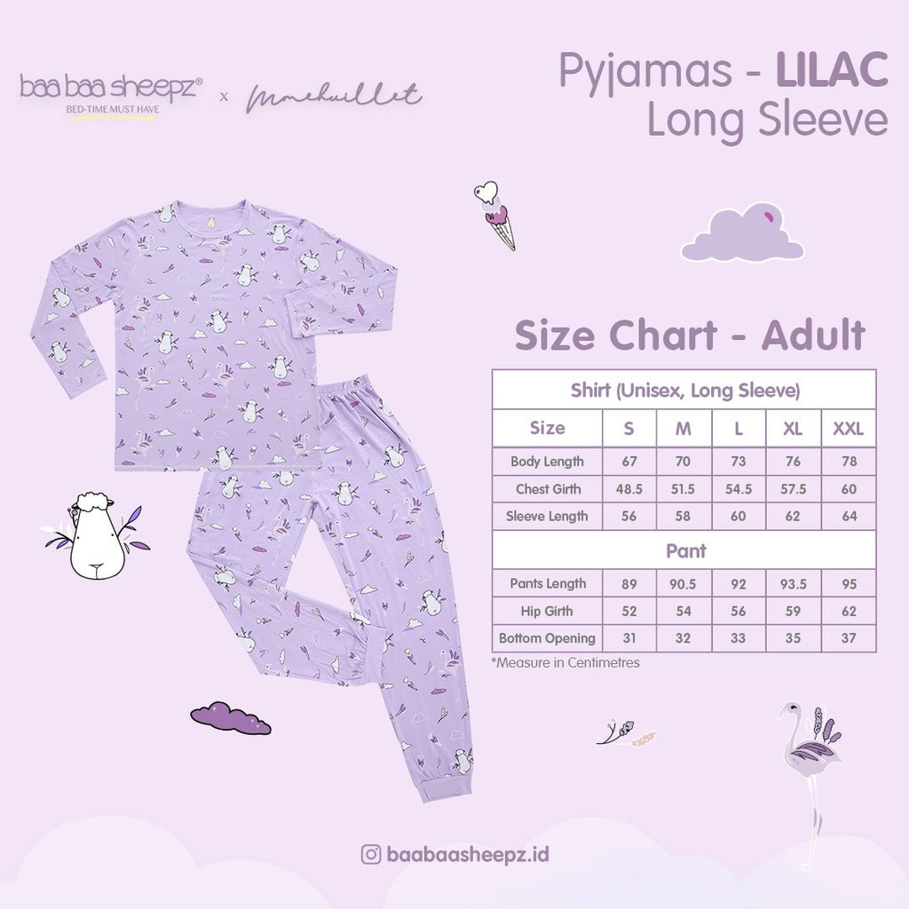 Baabaasheepz Pyjamas Set Flamingo Adult / Set Pakaian Dewasa Mmehuillet