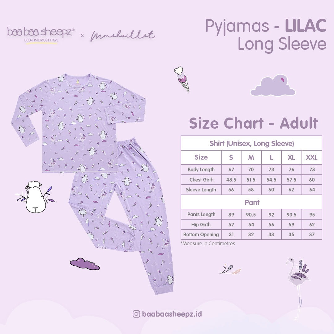Baabaasheepz Pyjamas Set Flamingo Adult / Set Pakaian Dewasa Mmehuillet