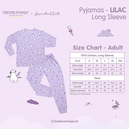 Baabaasheepz Pyjamas Set Flamingo Adult / Set Pakaian Dewasa Mmehuillet