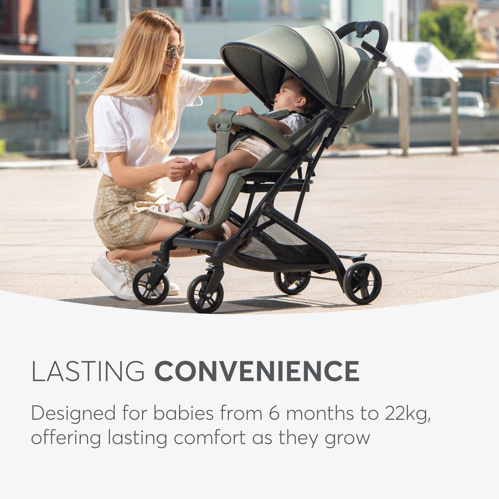 Kikkaboo stroller Pushchair Miley Black / Dark Grey 2024