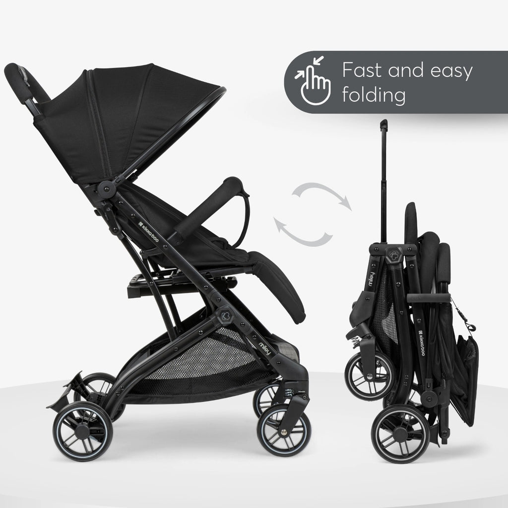 Kikkaboo stroller Pushchair Miley Black / Dark Grey 2024
