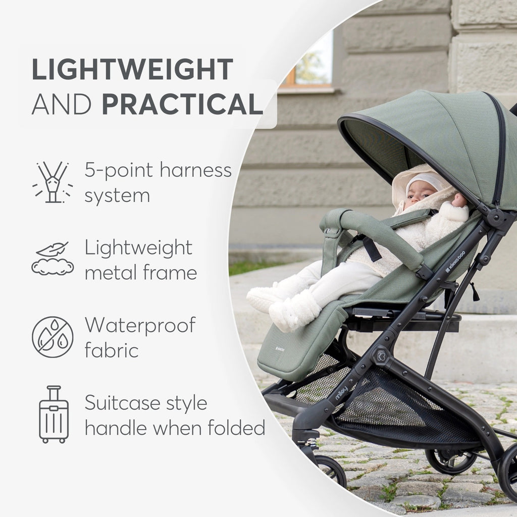 Kikkaboo stroller Pushchair Miley Black / Dark Grey 2024