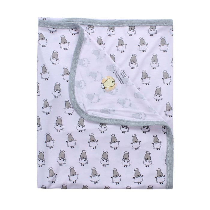 Baabaasheepz Single Layer Blanket Small Sheepz / Blanket Anak Impor - Putih