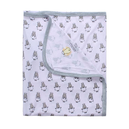 Baabaasheepz Single Layer Blanket Small Sheepz / Blanket Anak Impor - Putih