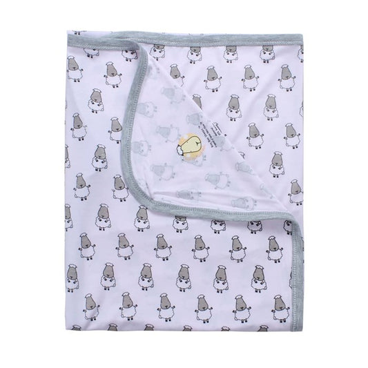 Baabaasheepz Single Layer Blanket Small Sheepz / Blanket Anak Impor - Putih