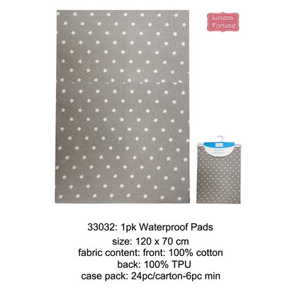 Luvable Friends - Water Proof Pads Pack - Grey / Alas Bedong Bayi