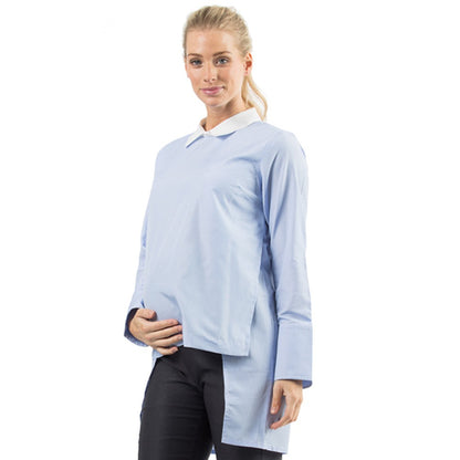 Bove Long Sleeves Dawn Hi Lo Shirt Top Blue / Baju Menyusui Impor