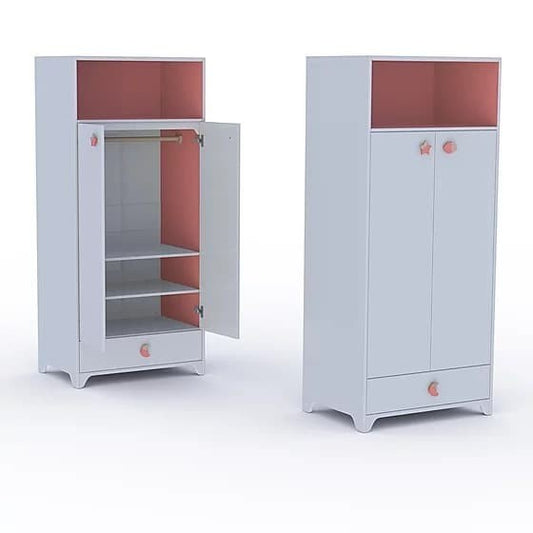 THEO LOU Wardrobe 1 Niche, 1 Drawer, 2 Doors / Theo Lou Lemari Pakaian