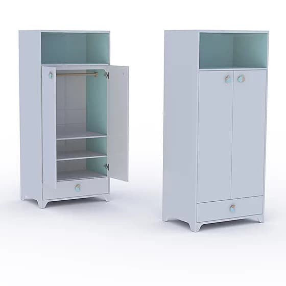 THEO LOU Wardrobe 1 Niche, 1 Drawer, 2 Doors / Theo Lou Lemari Pakaian