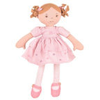 Bonikka Linen Dolls - Bonikka Amelia Lt. Brown Hair Doll in Pink Linen Dress