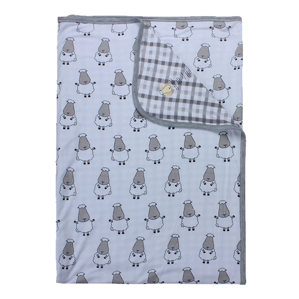 Double Layer Blanket Big Sheepz White Large Adult  / Selimut Large 140x210cm Baabaasheepz