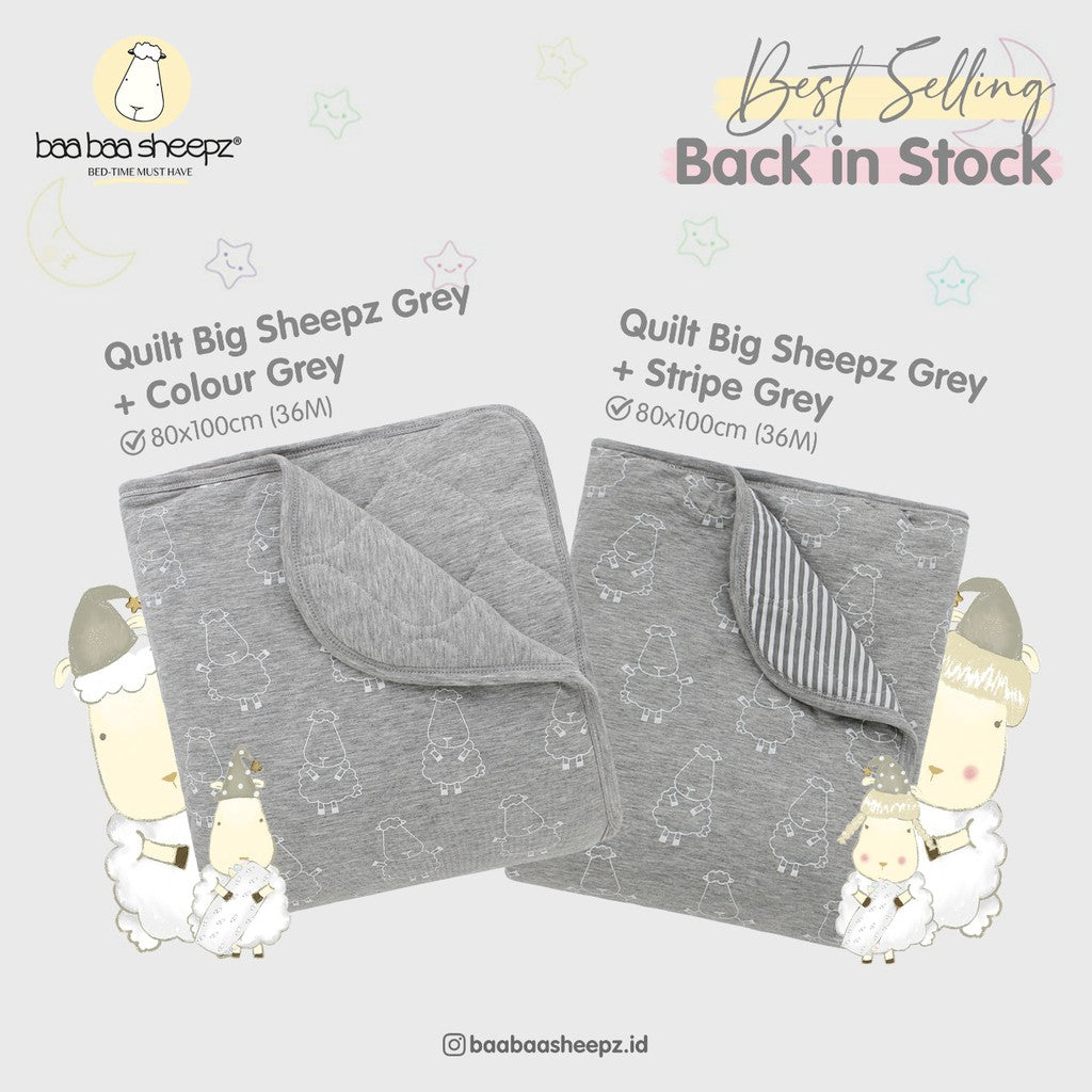 QUILT Big Sheepz Grey Baabaasheepzy / Selimut Tebal Baabaasheepz