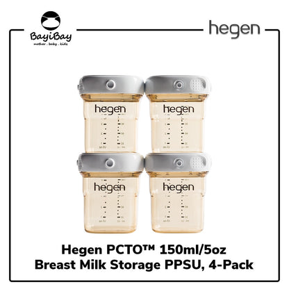 Hegen Milk Storage 150ml (4pcs) / Botol Susu Impor