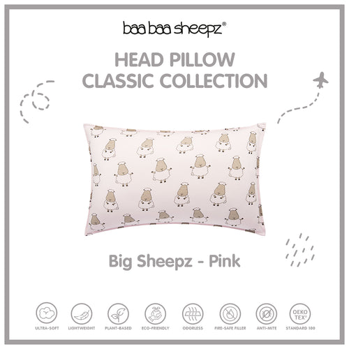 BBS Head Pillow Big Sheepz Blue/Pink/White/Grey Kids