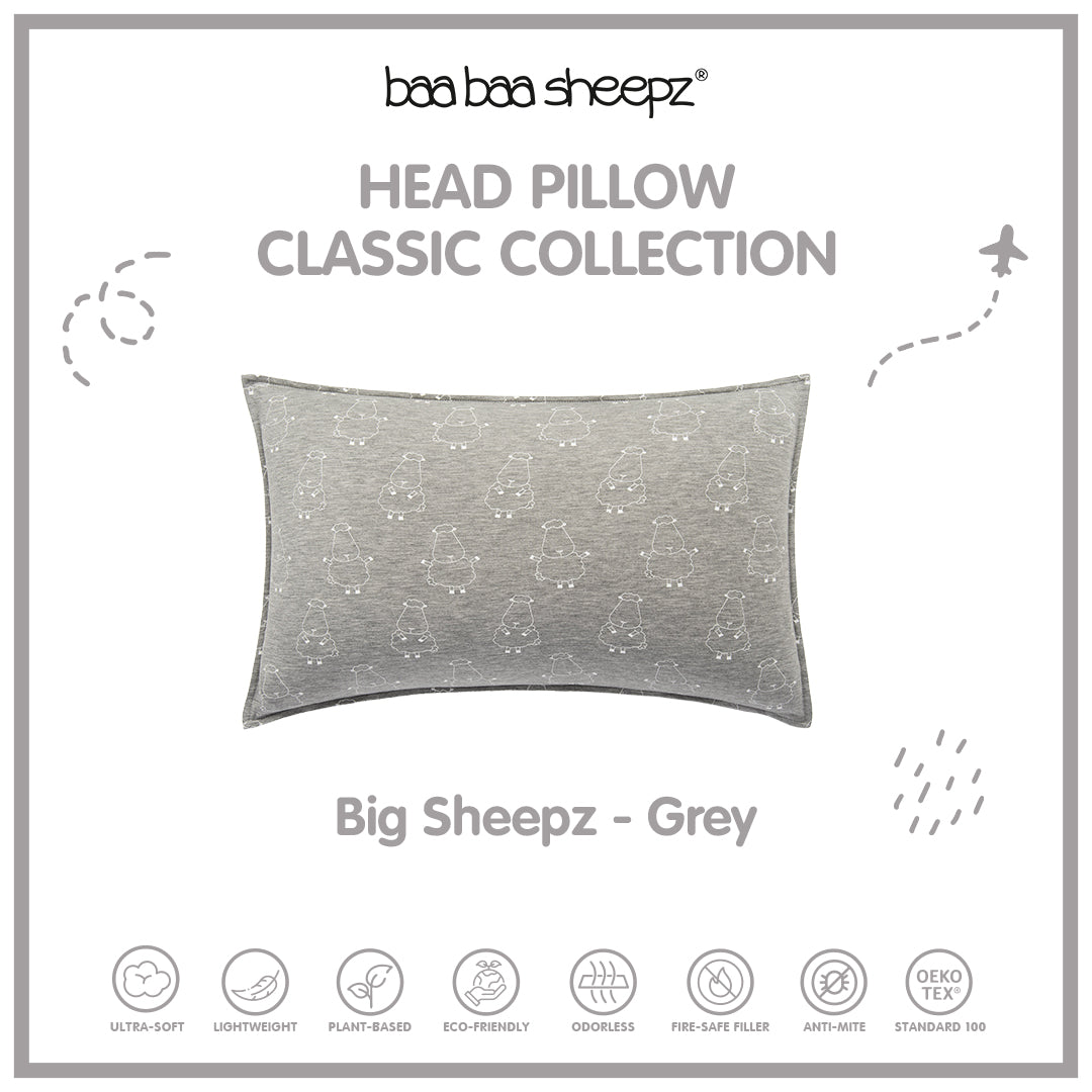 BBS Head Pillow Big Sheepz Blue/Pink/White/Grey Kids