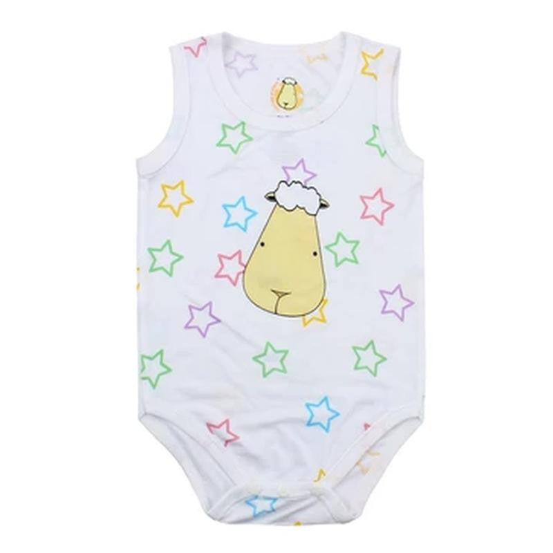 Romper Sleeveless Onesie Colourful Star White / Romper Onesie Baabaasheepz