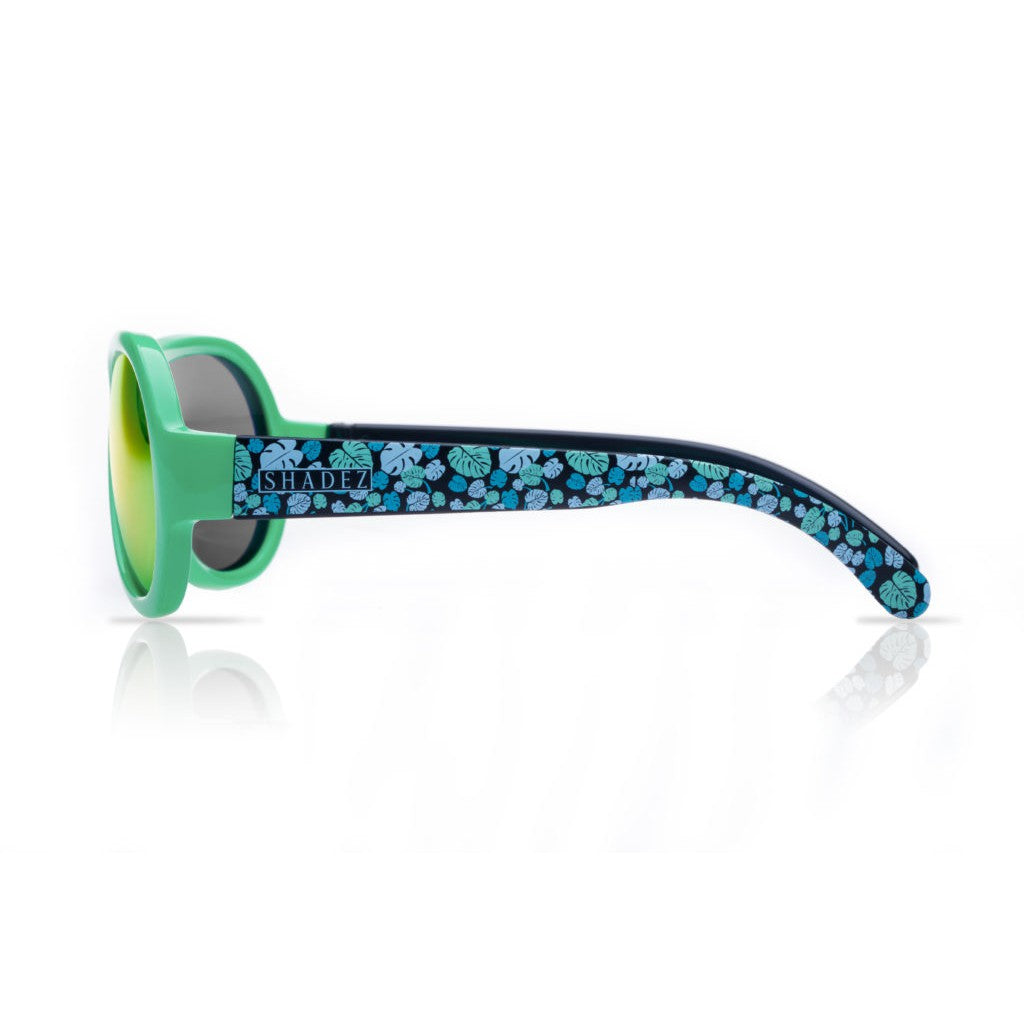 Shadez Eyewear Designer Leaf Print Green Junior 3-7yr / Kacamata Fashion Anak Sunglasses