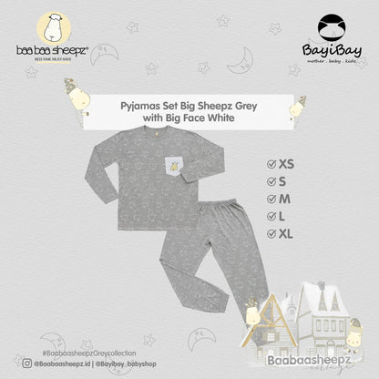Pyjamas Set Big Sheepz Grey Pocket Baa Baa Sheepz / Pyjamas Dewasa