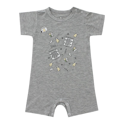 SPECIAL EDITION - Romper Short Sleeve Baa Baa Sheepz Grey / Romper Anak Baa Baa Sheepz