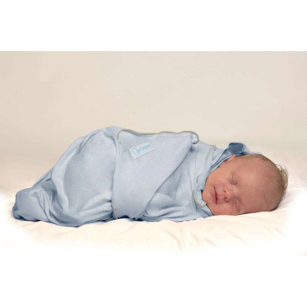 Bebitza 2 pack Bamboo Baby Wrap - Cream Blue /  Bedongan Bayi Import