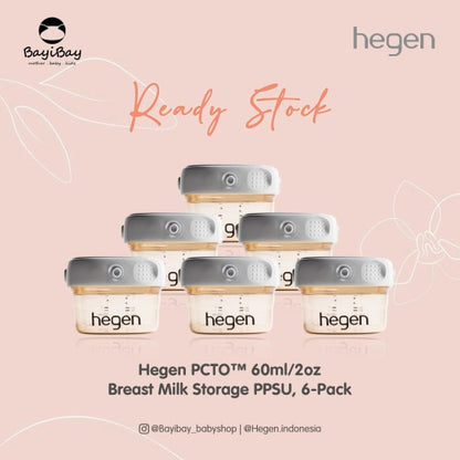 Hegen PCTO™ 60ml/2oz Breast Milk Storage PPSU, 6-Pack / Hegen Botol Susu Anak HE13122605