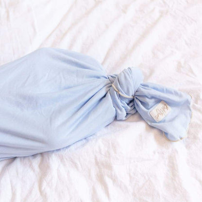 Bebitza 2 pack Bamboo Baby Wrap - Cream Blue /  Bedongan Bayi Import